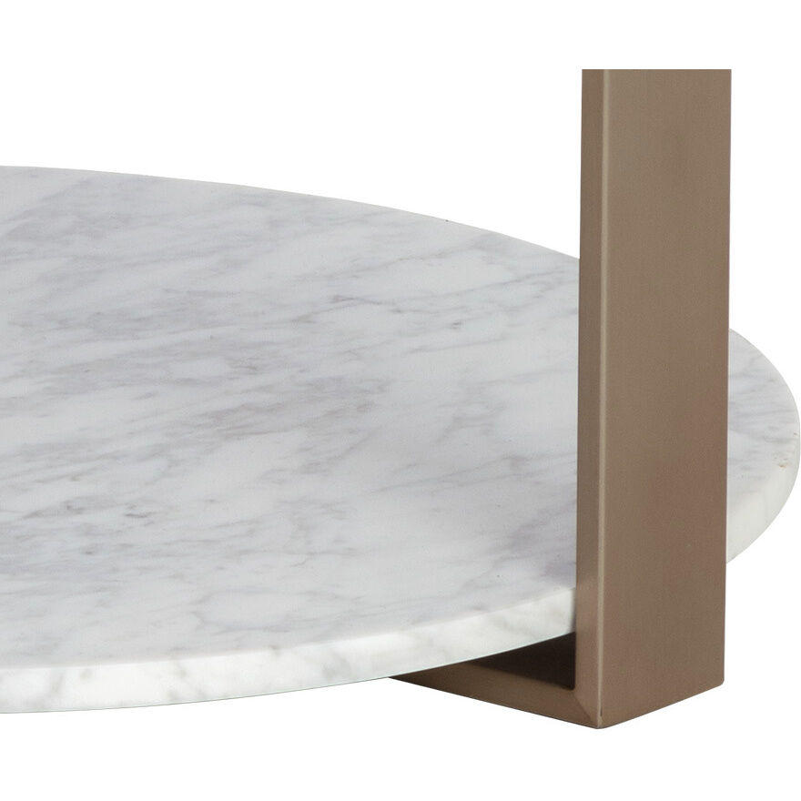 Maldini 37.5 X 13 inch Grey / Antique Brass Coffee Table